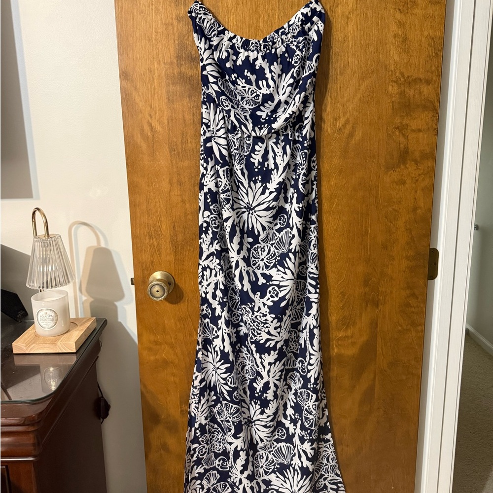 Lilly Pulitzer Strapless Floor Length Dress